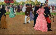 Henri Evenepoel Sunday Stroll in the Bois de Boulogne oil